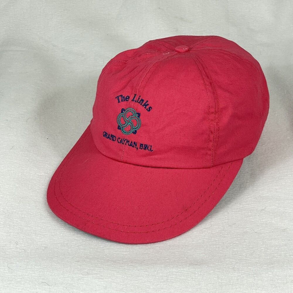 The Link Grand Cayman Islands BWI Vintage‎ Deep Pink Baseball Hat Men's One Size
